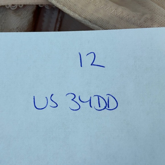 Vittaraal 34DD Full Coverage Lace Trim Bra Beige Adjustable Straps Back Closure - Picture 10 of 10